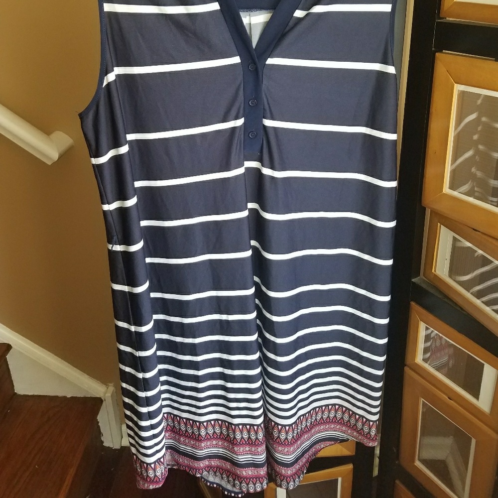 Sleeveless stripe dress